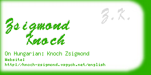 zsigmond knoch business card